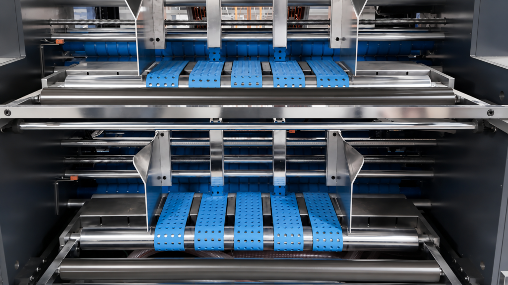 Automatic flute laminator bottom sheet feeding unit