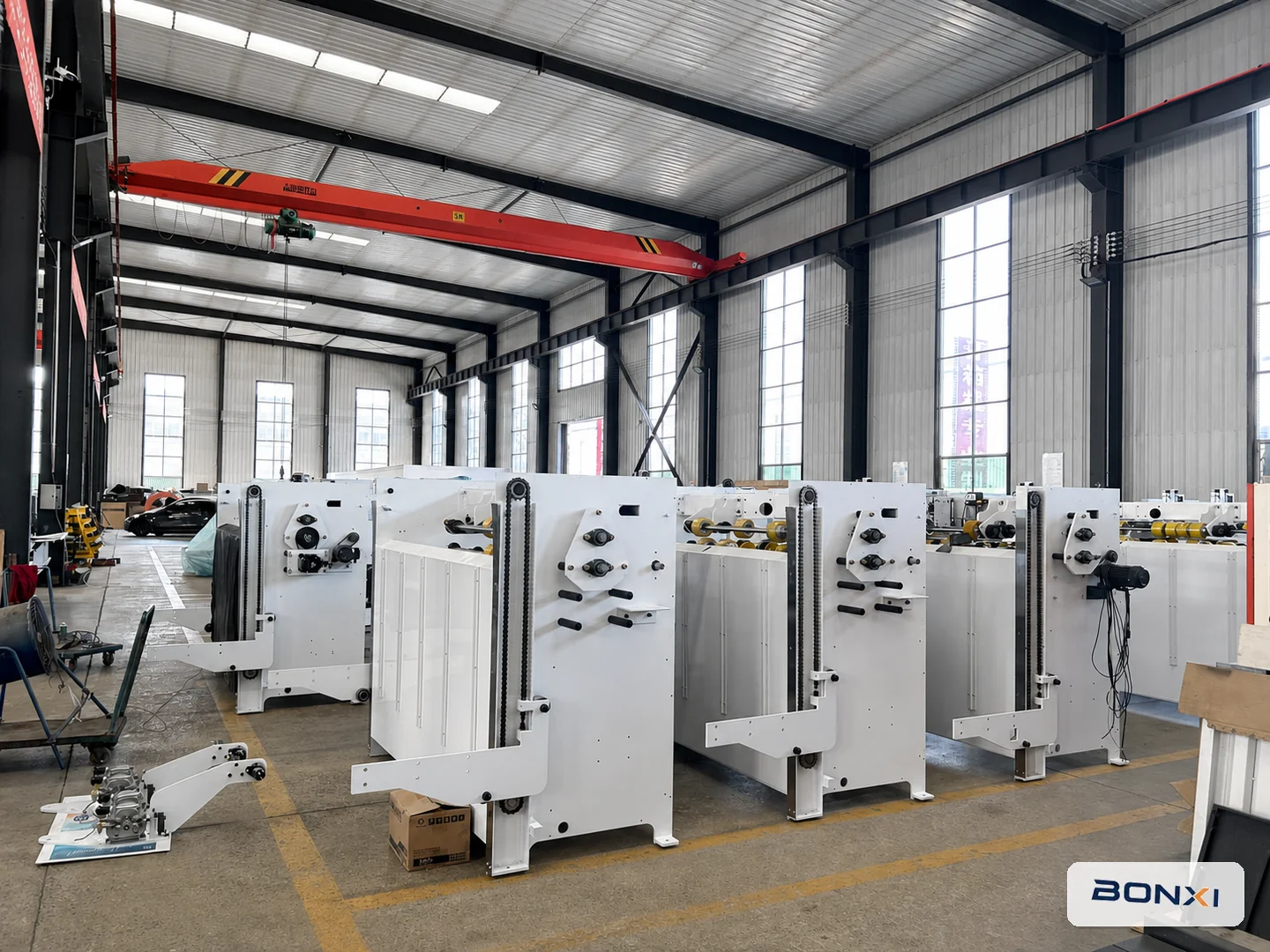 BONXI carton packaging machinery factory workshop with automated production equipment