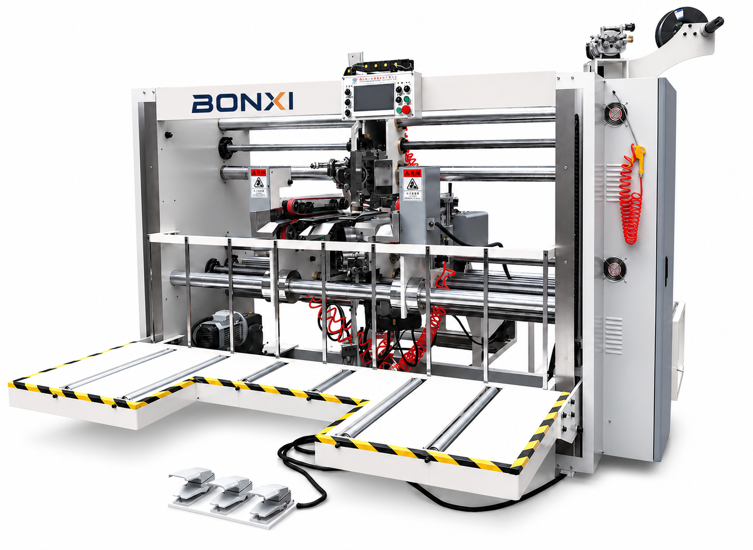 BONXI Semi-Automatic Double Sheet Stitching Machine for Corrugated Carton Boxes