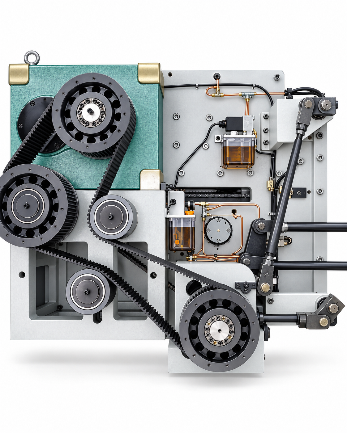 ZHM-1520QE timing-belt drive and lubrication components