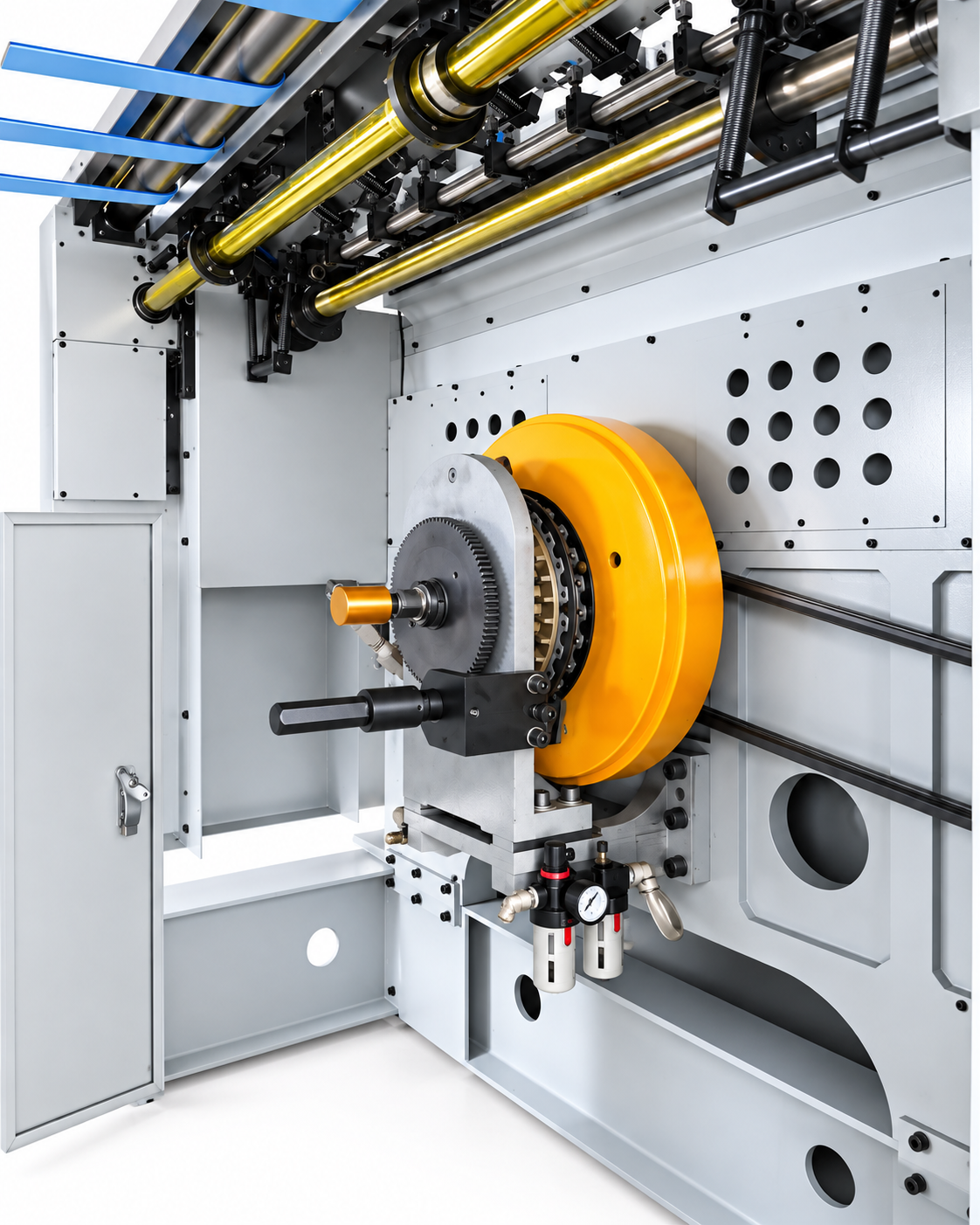 ZHM-1520QE pneumatic clutch and drive detail
